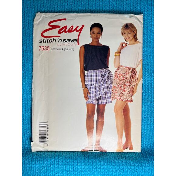 McCalls 7635 Sewing pattern tshirt tank top shorts skort size 6 8 10 12 - Picture 1 of 7